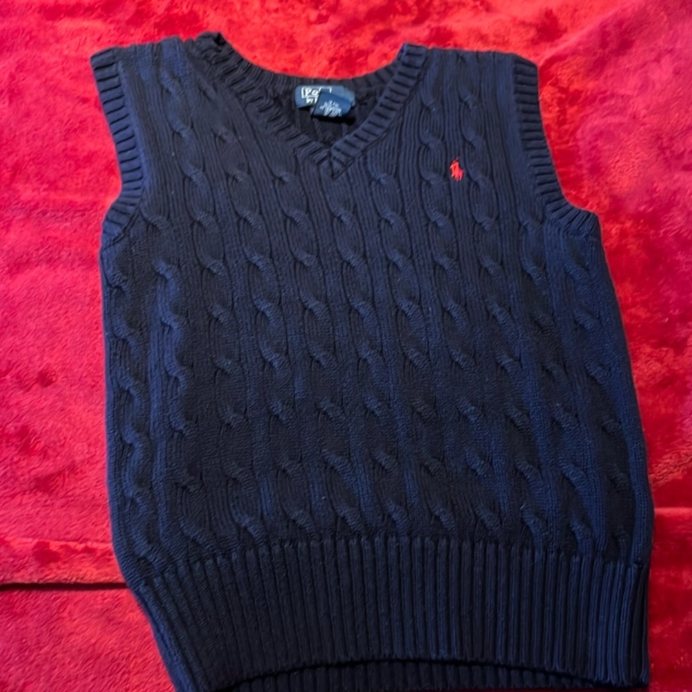 Polo vest in navy blue size 8/small.